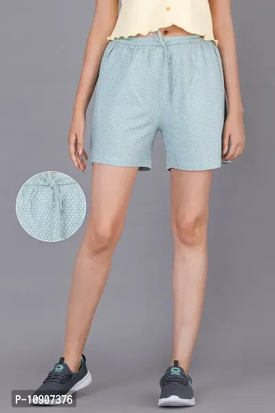 Elegant Multicoloured Cotton Printed Hot Pants For Women-thumb0