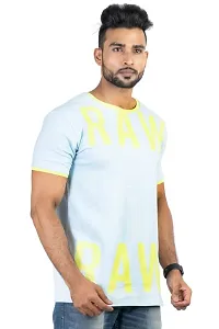 Zaahii Men's Slim Fit Half Sleeve Graphic Print Casual T Shirts (Sky~Blue)-thumb2