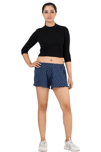 Fancy Cotton Night Shorts For Women And Girls