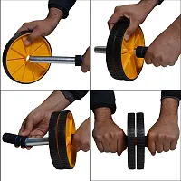 Abdominal Double Wheel Ab Roller Gym Exercise Fitness Equipment Workout-thumb1