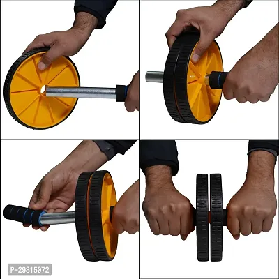 Abdominal Double Wheel Ab Roller Gym Exercise Fitness Equipment Workout-thumb2