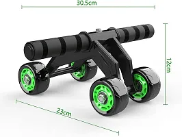 4 Wheels Power Wheel Triple Abdominal Roller Abs Workout Fitness Machine Gym-thumb1