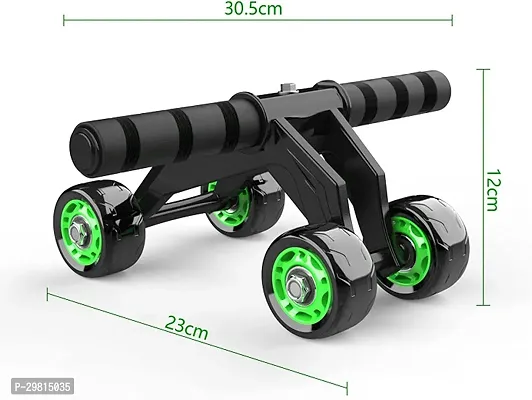 4 Wheels Power Wheel Triple Abdominal Roller Abs Workout Fitness Machine Gym-thumb2