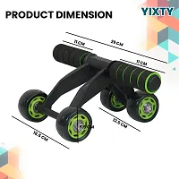 4 Wheels Power Wheel Triple Abdominal Roller Abs Workout Fitness Machine Gym-thumb2