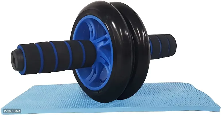 2 Wheel Abs Roller With Sweat Absorb Handles And Knee Pad Core Workout, Exercise-thumb0