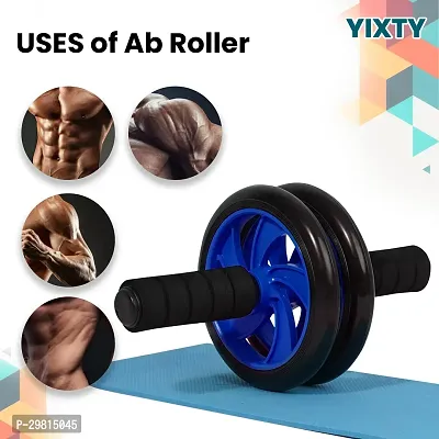 Power Wheel Double Abdominal Roller Abs Workout Fitness Machine Gym Ab Exerciser-thumb3