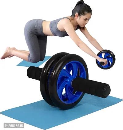 Power Wheel Double Abdominal Roller Abs Workout Fitness Machine Gym Ab Exerciser-thumb0