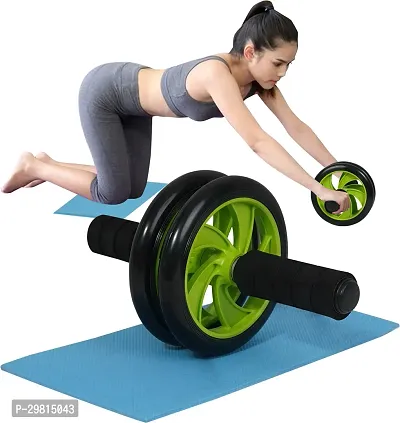 Power Wheel Double Abdominal Roller Abs Workout Fitness Machine Gym Ab Exerciser