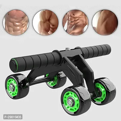 4 Wheels Power Wheel Triple Abdominal Roller Abs Workout Fitness Machine Gym-thumb0