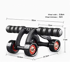 Anti Skid 4 Wheel Exerciser Abdominal Stomach Exercise Training Unisex.-thumb2