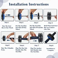 2 Wheel Abs Roller With Sweat Absorb Handles And Knee Pad Core Workout, Exercise-thumb2