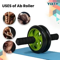 Power Wheel Double Abdominal Roller Abs Workout Fitness Machine Gym Ab Exerciser-thumb1