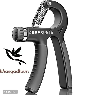Hand Grip Strengthener Adjustable Resistance from 10-40kg, Hand Gripper Perfect for Athletes to Muscle Building and Injury Recovery Forearm Exerciser - Black  Grey