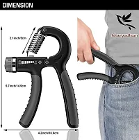 Hand Grip Strengthener Adjustable Resistance from 10-40kg, Hand Gripper Perfect for Athletes to Muscle Building and Injury Recovery Forearm Exerciser - Black  Grey-thumb3