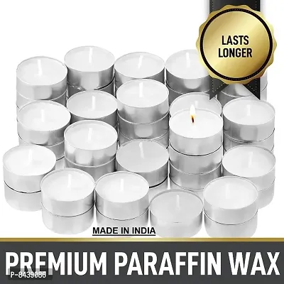 Classy White Tea Light Candles Pack of 50-thumb2