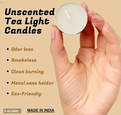 Classy White Tea Light Candles Pack of 50-thumb4