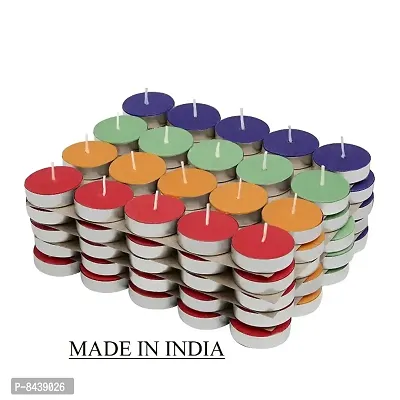 Classy Multicolor Tea Light Candles Pack of 100