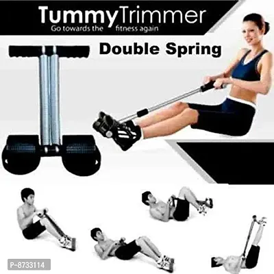 Double Spring Tummy Trimmer with other fitness equipment / Portable Waist Trimmer Abdominal Exerciser for Core Workout at Home  Gym-thumb2