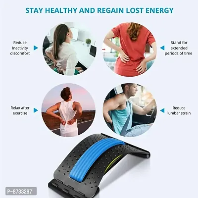 Back Stretcher for Spinal Pain Relief | Back Pain Relief Product | Lumber Support | Spinal Curve Back Relaxion Device | Chiro Board-thumb2