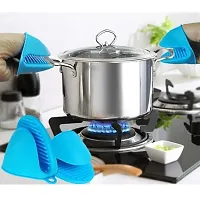 Silicone Pot Holder Heat Resistant, Oven Mitts Glove Cooking Pinch Grips Glove Hand Clip Convenient Pot Holder Utensil Tool - Multicolor (1 Pair) COLOR MAY VARY AS SHOWN IN IMAGE-thumb1