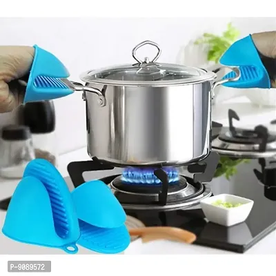 Silicone Pot Holder Heat Resistant, Oven Mitts Glove Cooking Pinch Grips Glove Hand Clip Convenient Pot Holder Utensil Tool - Multicolor (1 Pair) COLOR MAY VARY AS SHOWN IN IMAGE-thumb2