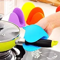 Silicone Pot Holder Heat Resistant, Oven Mitts Glove Cooking Pinch Grips Glove Hand Clip Convenient Pot Holder Utensil Tool - Multicolor (1 Pair) COLOR MAY VARY AS SHOWN IN IMAGE-thumb2