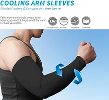 Outdoor Indoor Use Unisex Arm Sleeves UV Tan Protection for Men Women Children with Compression  Cooling Effect (1 Pair - 2pcs - for Left  Right Hand)-thumb1
