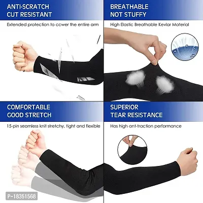 Outdoor Indoor Use Unisex Arm Sleeves UV Tan Protection for Men Women Children with Compression  Cooling Effect (1 Pair - 2pcs - for Left  Right Hand)-thumb3