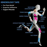 Kinesiology Tape for Physiotherapy Kinesio Tape for Sports Injury Pain Relief Muscle Tape for Shoulder, Wings, Arms, Ankle K Taping Waterproof Athletic Tape for Pain Support -2 Inch Biedge-thumb3