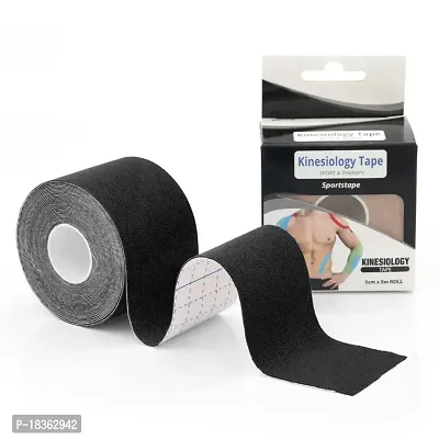 Kinesiology Tape for Physiotherapy Kinesio Tape for Sports Injury Pain Relief Muscle Tape for Shoulder, Wings, Arms, Ankle K Taping Waterproof Athletic Tape for Pain Support -2 Inch Black