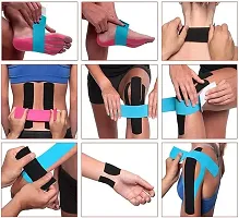 Kinesiology Tape for Physiotherapy Kinesio Tape for Sports Injury Pain Relief Muscle Tape for Shoulder, Wings, Arms, Ankle K Taping Waterproof Athletic Tape for Pain Support -2 Inch Black-thumb3