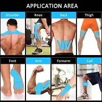 Kinesiology Tape for Physiotherapy Kinesio Tape for Sports Injury Pain Relief Muscle Tape for Shoulder, Wings, Arms, Ankle K Taping Waterproof Athletic Tape for Pain Support -2 Inch Blue-thumb3