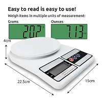 Digital Kitchen Weighing Scale Manogyam  Khargadham Food Weight Machine for Health, 10kg X 1gm, Fitness, Home Baking  Cooking, White-thumb3