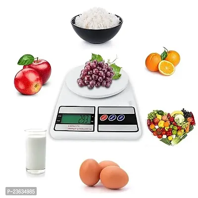 Digital Kitchen Weighing Scale Manogyam  Khargadham Food Weight Machine for Health, 10kg X 1gm, Fitness, Home Baking  Cooking, White-thumb5