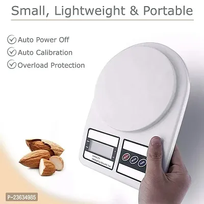 Digital Kitchen Weighing Scale Manogyam  Khargadham Food Weight Machine for Health, 10kg X 1gm, Fitness, Home Baking  Cooking, White-thumb3