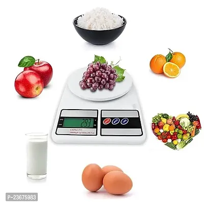 Digital Kitchen Weighing Scale Manogyam  Food Weight Machine for Health, 10kg X 1gm, Fitness, Home Baking  Cooking, White-thumb5