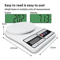 Digital Kitchen Weighing Scale Manogyam  Food Weight Machine for Health, 10kg X 1gm, Fitness, Home Baking  Cooking, White-thumb1