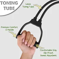 Double Resistance Bands Toning Tube Exerciser with D Handle Fitness Rope Rubber Bands for Fitness Equipment Expander Exercise Tube Training-thumb2
