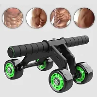 MANOGYAM 4 Wheel Ab Roller with Hand Gripper | Adjustable Hand Gripper | Ab Exerciser | Hand Grip Strengthener | Finger Exerciser | Fitness Accessories | Home Workout-thumb2