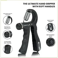 MANOGYAM Hand Gripper | Hand Grip | Finger Exerciser | Muscle and Injury Recovery | Forearm Exerciser with Counter Adjustable 5 Kg To 60 Kg | Hand Grip Strengthener for Men  Women (Black)-thumb1