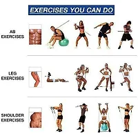 MANOGYAM Double Toning Tube | Exercise Resistance Tube | Stretching Tube | Full Body Workout | Toning Tube | Gym Exercise Equipment | Fitness Accessories | Elastic Band for Men  Women (Black)-thumb3