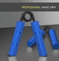 MANOGYAM Metal Hand Gripper | Hand Grip | Finger Exerciser | Muscle and Injury Recovery | Forearm Exerciser with 150lb | Hand Grip Strengthener for Men  Women (Blue)-thumb1