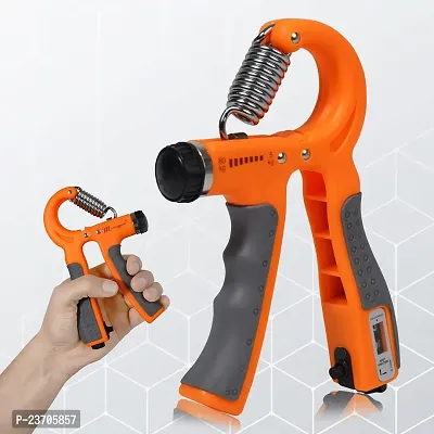 MANOGYAM Hand Gripper | Hand Grip | Finger Exerciser | Muscle and Injury Recovery | Forearm Exerciser with Counter Adjustable 5 Kg To 60 Kg | Hand Grip Strengthener for Men  Women (Orange)