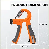 MANOGYAM Hand Gripper | Hand Grip | Finger Exerciser | Muscle and Injury Recovery | Forearm Exerciser with Counter Adjustable 5 Kg To 60 Kg | Hand Grip Strengthener for Men  Women (Orange)-thumb3