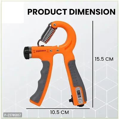 MANOGYAM Hand Gripper | Hand Grip | Finger Exerciser | Muscle and Injury Recovery | Forearm Exerciser with Counter Adjustable 5 Kg To 60 Kg | Hand Grip Strengthener for Men  Women (Orange)-thumb4