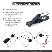 Manogyam Skipping Rope for Men, Women  Children Jump Rope for Exercise Workout  Weight Loss - Tangle Free Jumping Rope for Kids (Blue)-thumb1