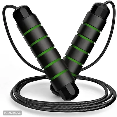 Manogyam Skipping Rope for Men, Women  Children Jump Rope for Exercise Workout  Weight Loss - Tangle Free Jumping Rope for Kids (Green)