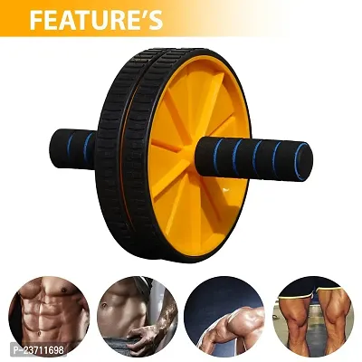 Manogyam AB Roller | Ab Exerciser | Abdominal Exerciser for Abs Workout | Ab Wheel for Core Workout | Ab Roller Wheel for Home Gym | Ab Roller for Men and Women-thumb4