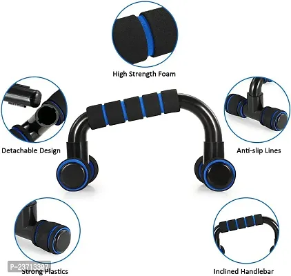 Manogyam AB Roller  Foldable Push Up Bar | Ab Wheel Roller | Push Up Stands | Dips Stands for Chest  Arm Workout | Ab Wheel for Abdominal Exercises  Body Toner for Men  Women-thumb2