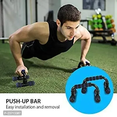 Manogyam AB Roller  Foldable Push Up Bar | Ab Wheel Roller | Push Up Stands | Dips Stands for Chest  Arm Workout | Ab Wheel for Abdominal Exercises  Body Toner for Men  Women-thumb3